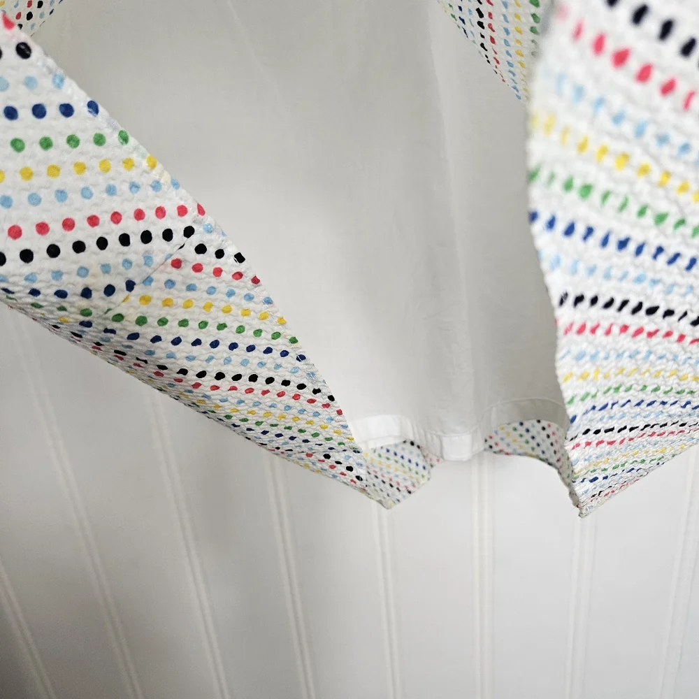 Lilly Pulitzer Strapless Rainbow Polka Dot Dress Size 4 Ruffle Bodice Cotton - Picture 5 of 13